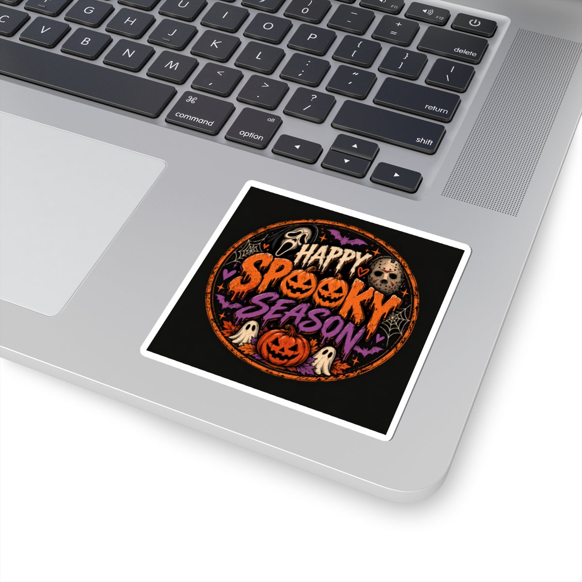Happy Spooky Season Sticker — Halloween Kiss-Cut Vinyl Decal (Pumpkins, Ghosts & Masks)