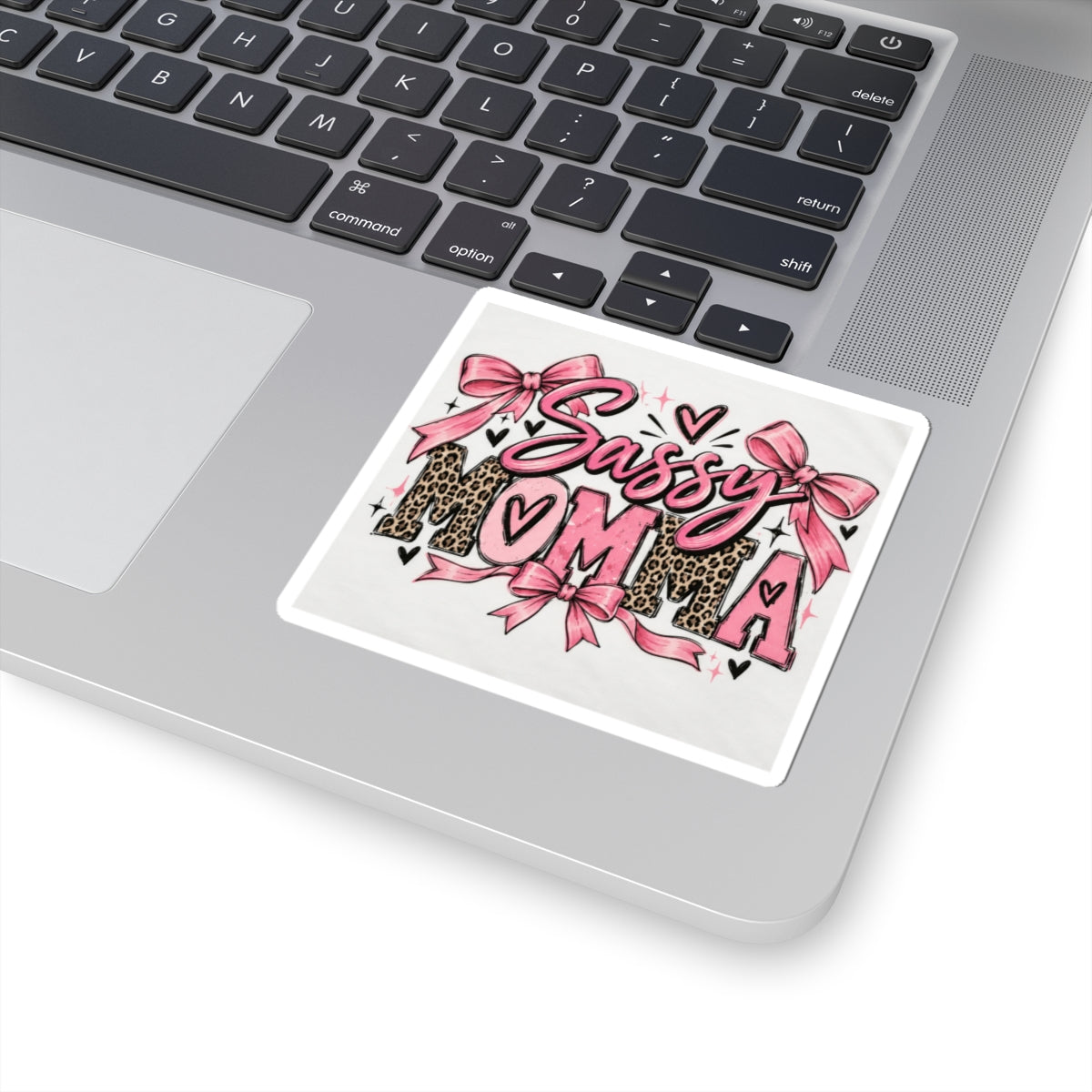 Sassy Momma Pink Leopard Kiss-Cut Sticker