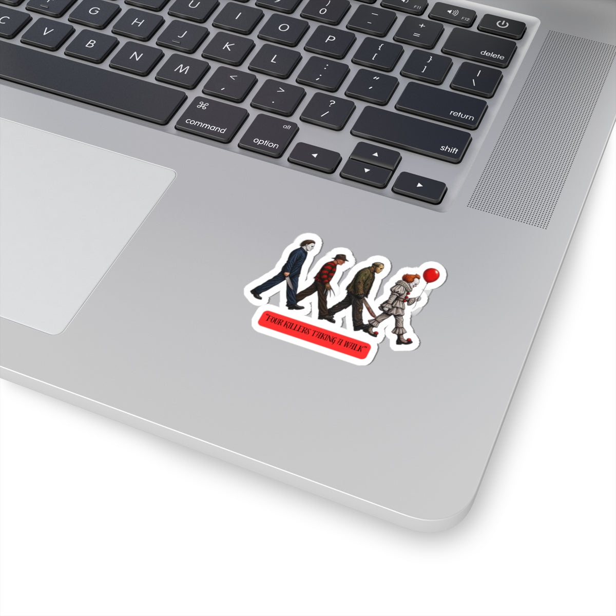 Horror Icons Sticker — "Four Killers Taking a Walk" Kiss-Cut Vinyl Decal