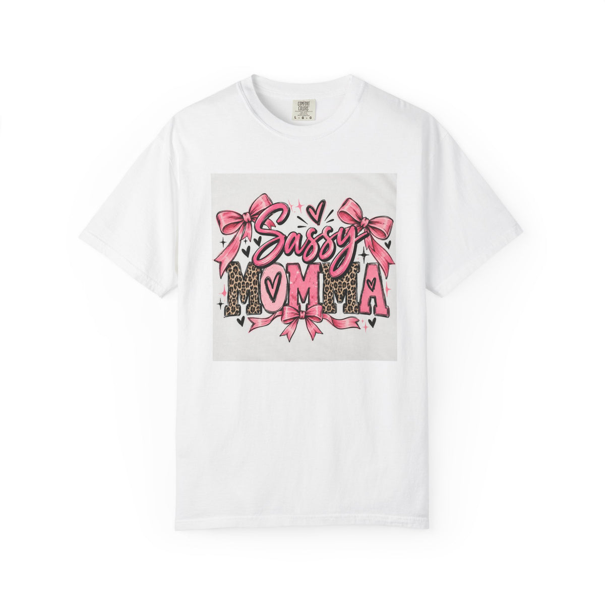 Sassy Mom Leopard & Pink Bow T-Shirt