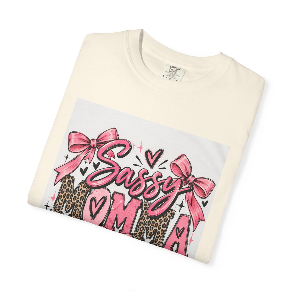 Sassy Mom Leopard & Pink Bow T-Shirt