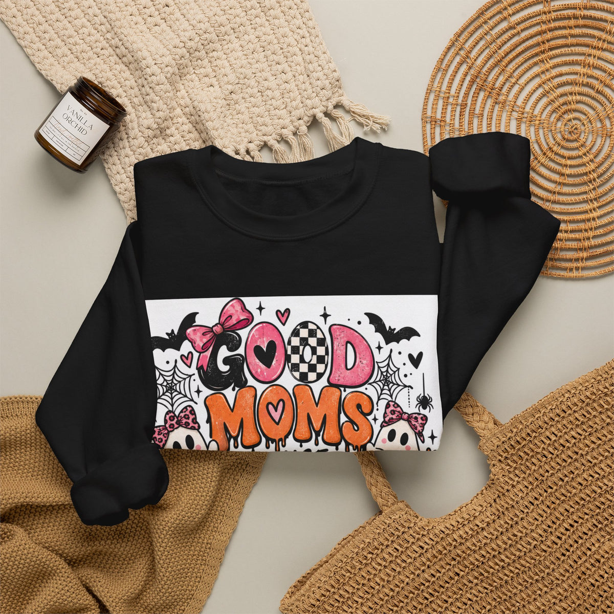 Sweatshirt — Good Moms Raise Little Monsters Halloween Crewneck