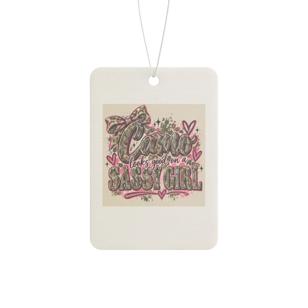 Car Air Freshener — Cute Classy Girl Pink Floral Scented Hanging Decor