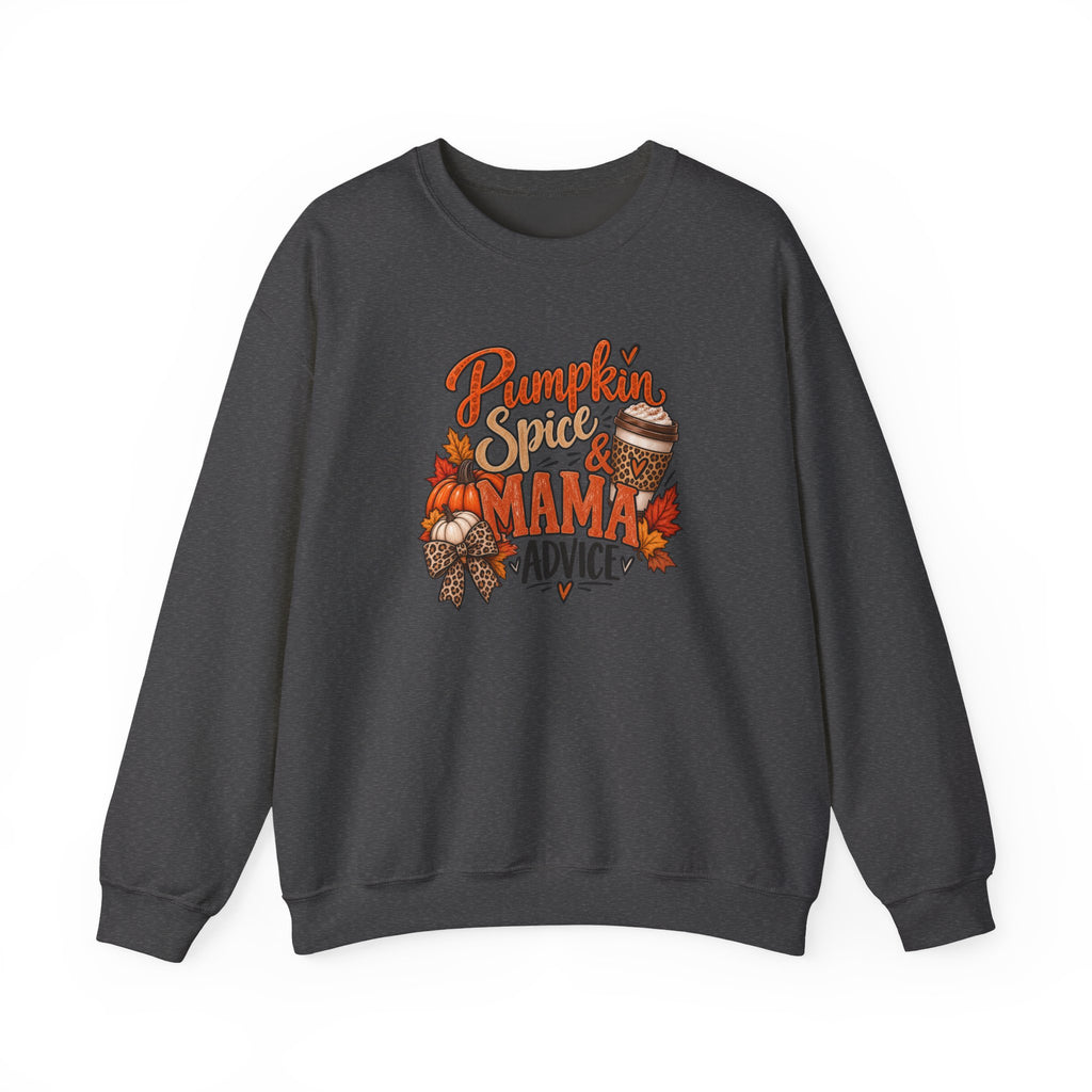 Pumpkin Spice Mama Crewneck Sweatshirt — Fall Coffee Cozy Pullover