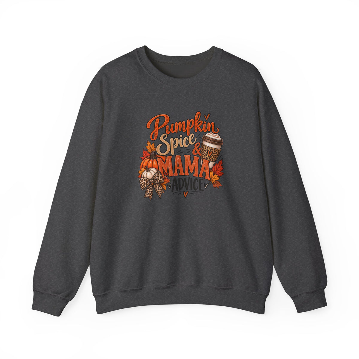 Pumpkin Spice Mama Crewneck Sweatshirt — Fall Coffee Cozy Pullover