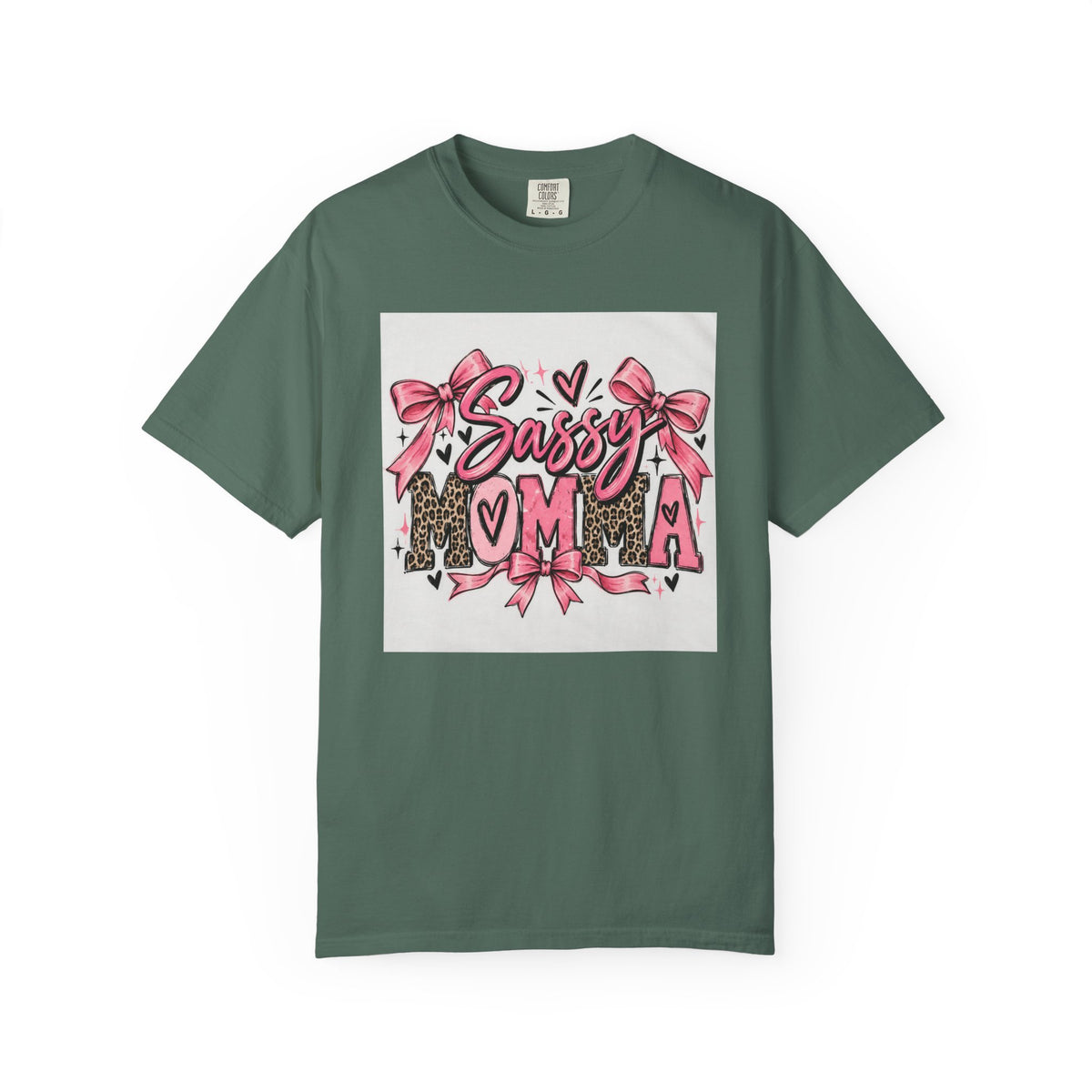 Sassy Mom Leopard & Pink Bow T-Shirt