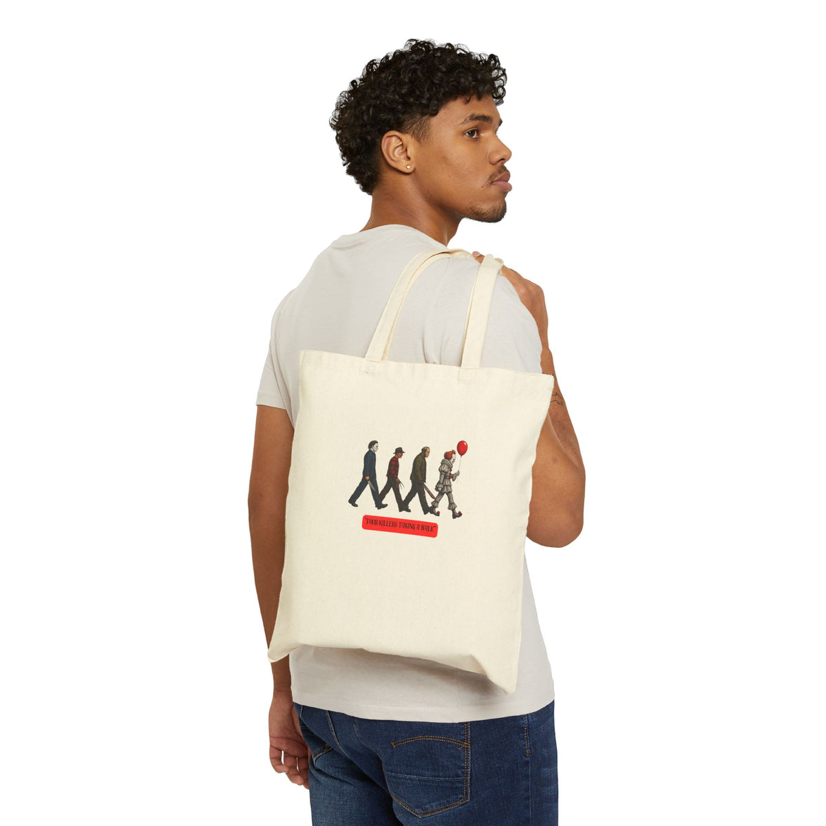Tote Bag — 'Abandoned by the Circus' Retro Parade Design with Red Balloon