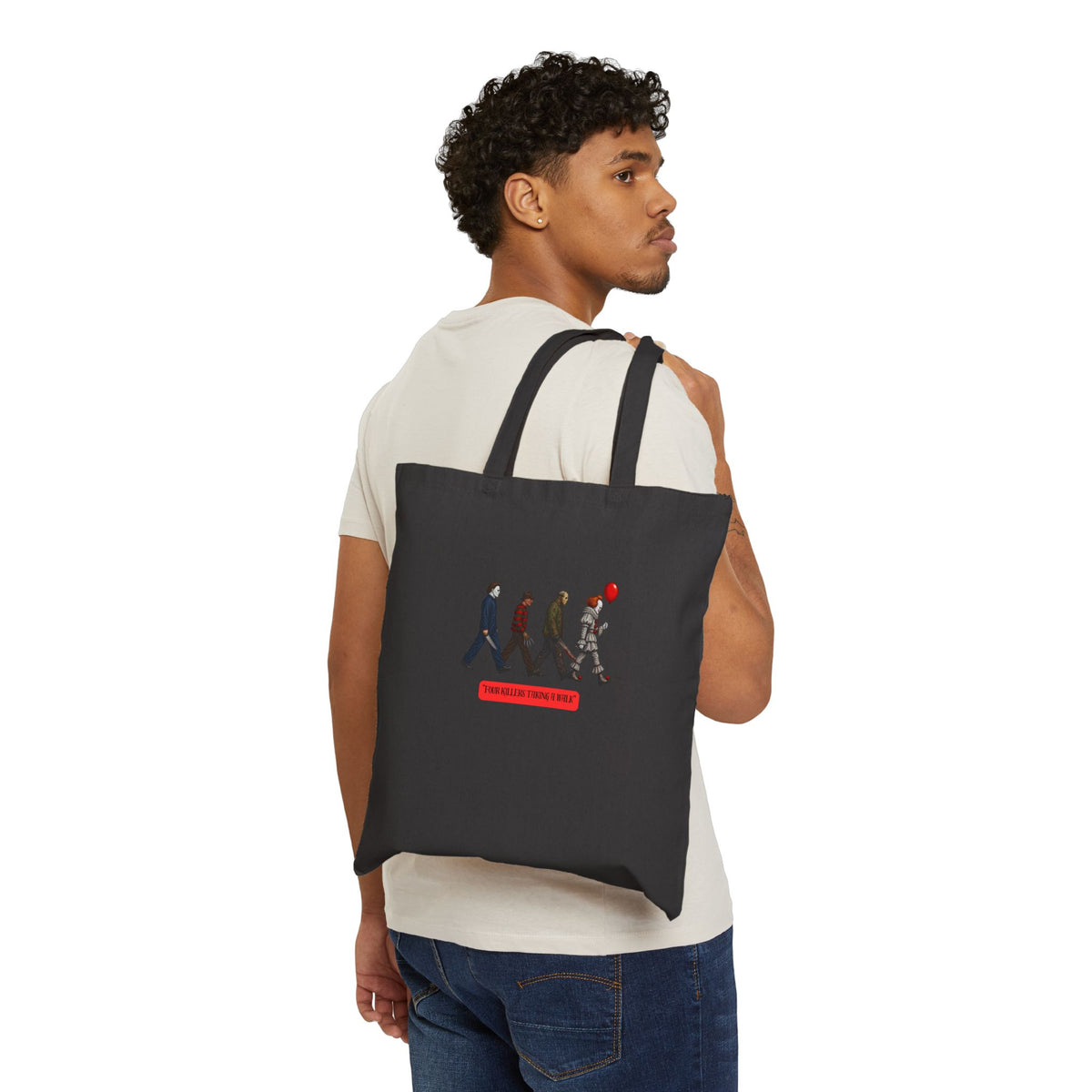 Tote Bag — 'Abandoned by the Circus' Retro Parade Design with Red Balloon