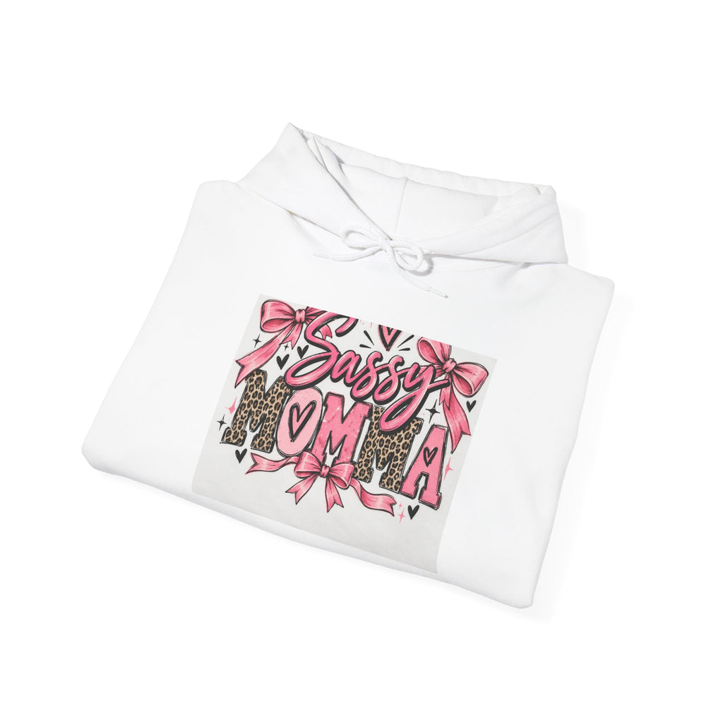 Sassy Mama Hoodie – Pink Floral Leopard "Sassy Moma" Graphic Pullover