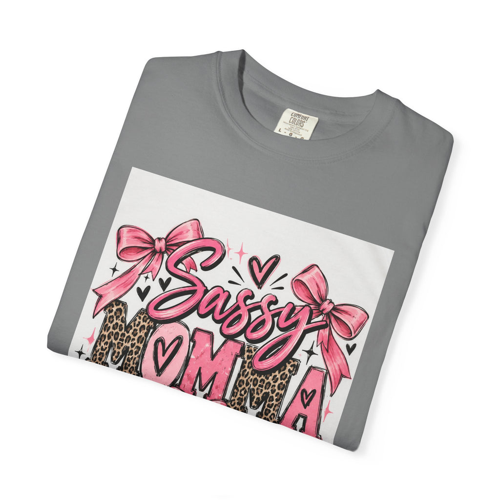 Sassy Mom Leopard & Pink Bow T-Shirt