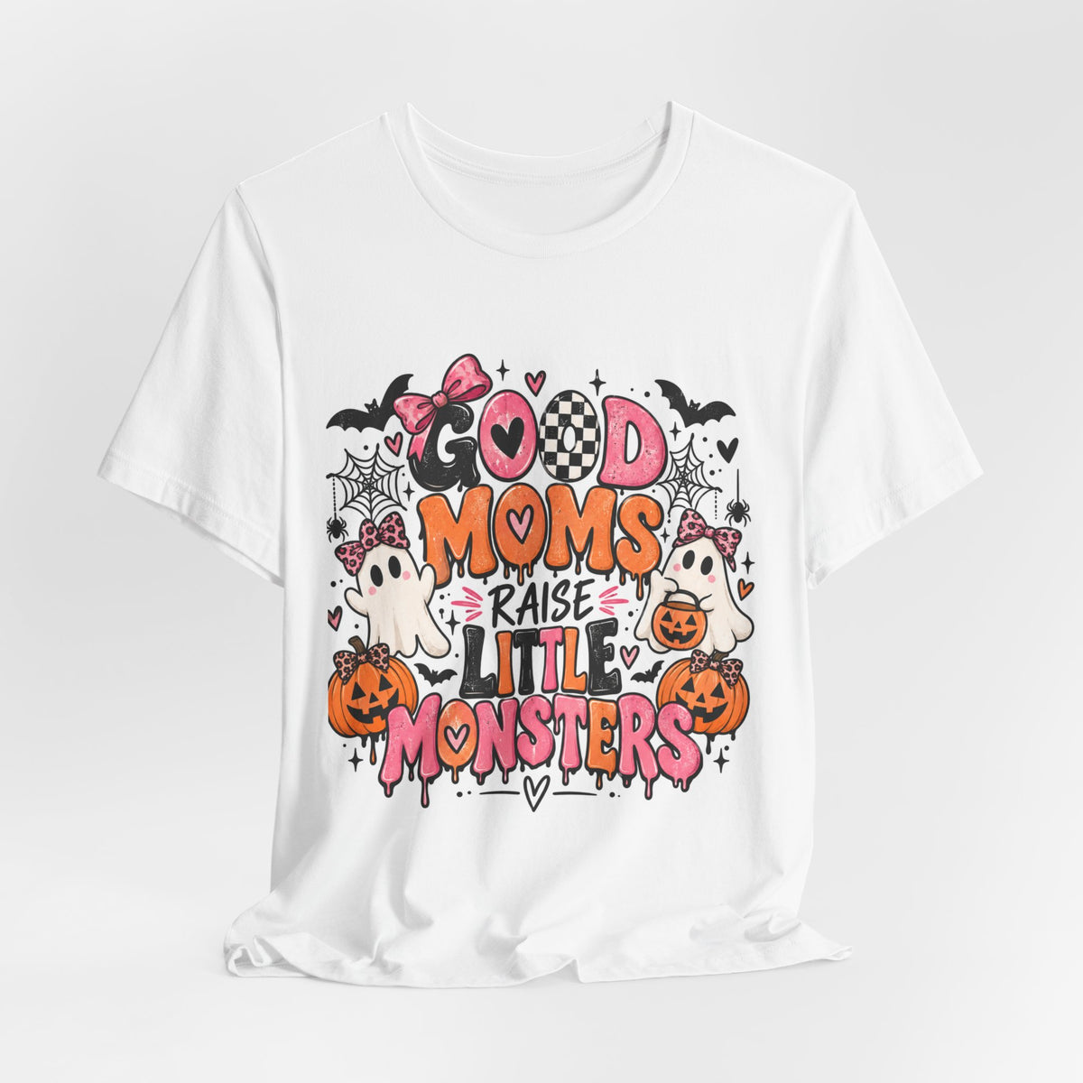 Good Moms Raise Little Monsters Halloween T‑Shirt
