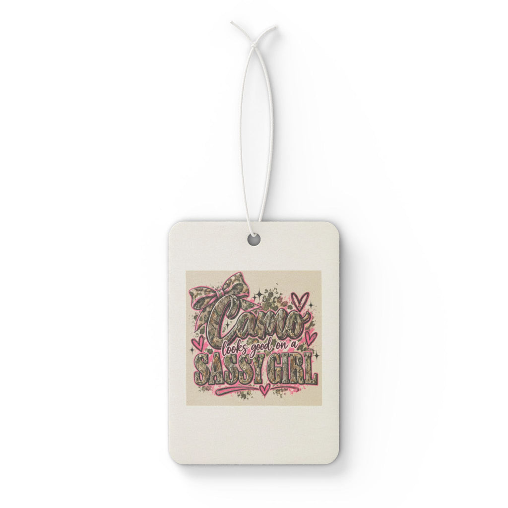 Car Air Freshener — Cute Classy Girl Pink Floral Scented Hanging Decor