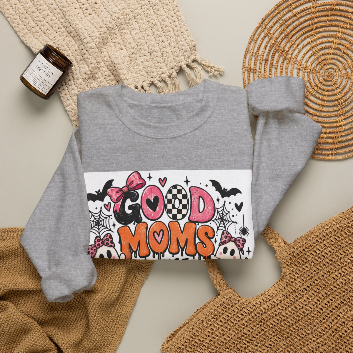 Sweatshirt — Good Moms Raise Little Monsters Halloween Crewneck