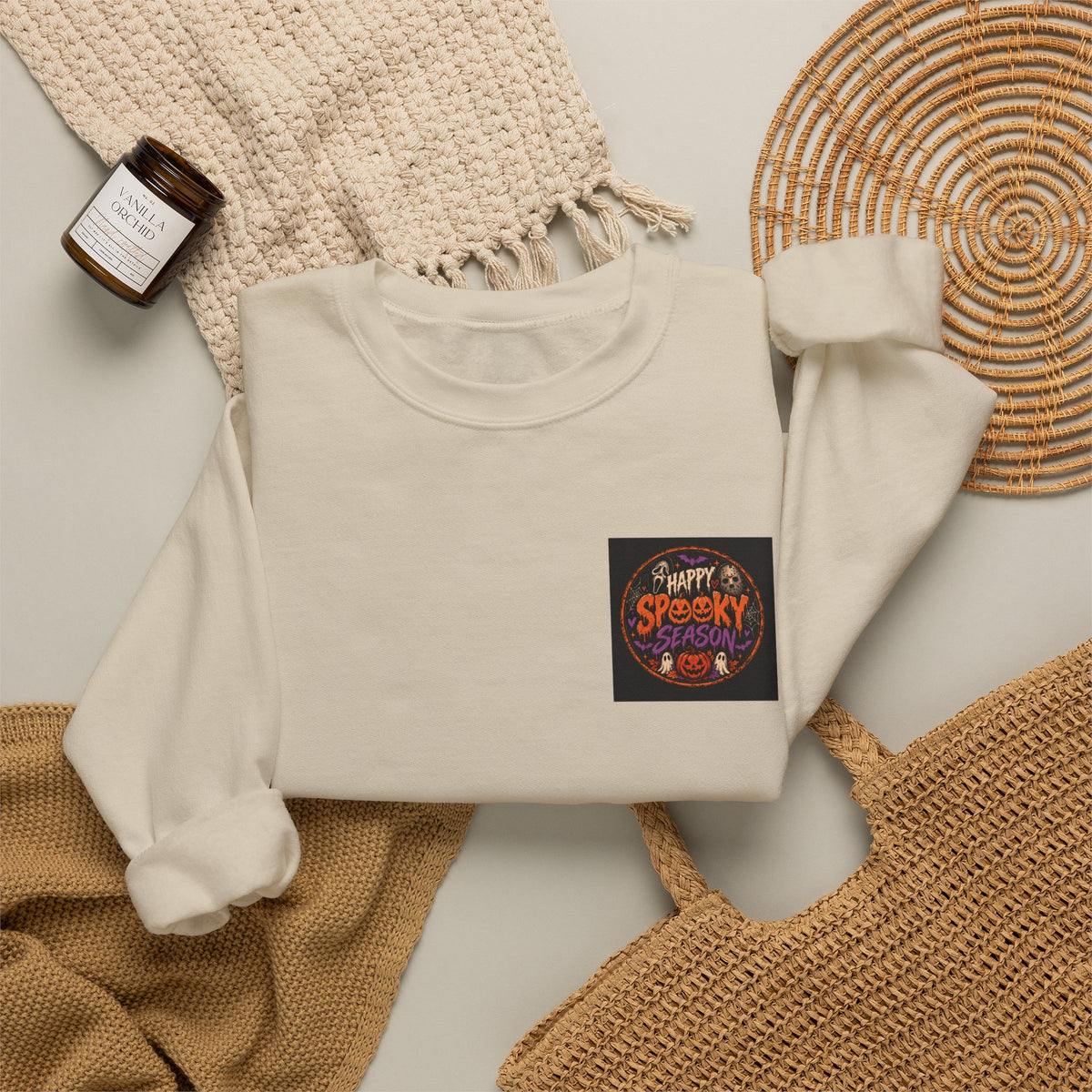 Spooky Vibes Crewneck Sweatshirt — Tiny Pocket Halloween Design