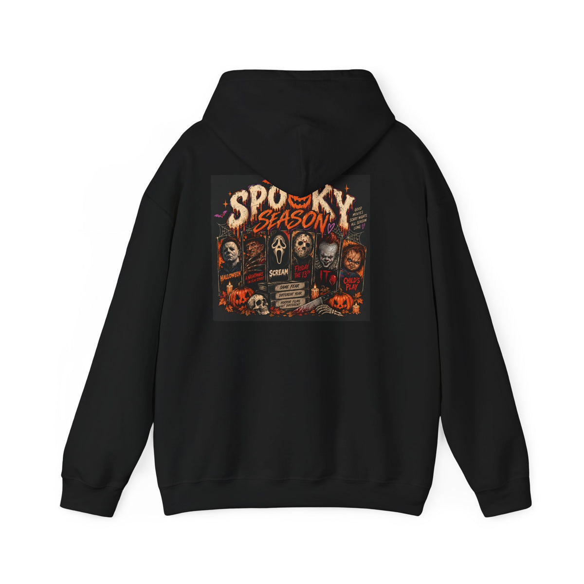 Spooky Season Hoodie — Halloween Horror Movie Character Pullover