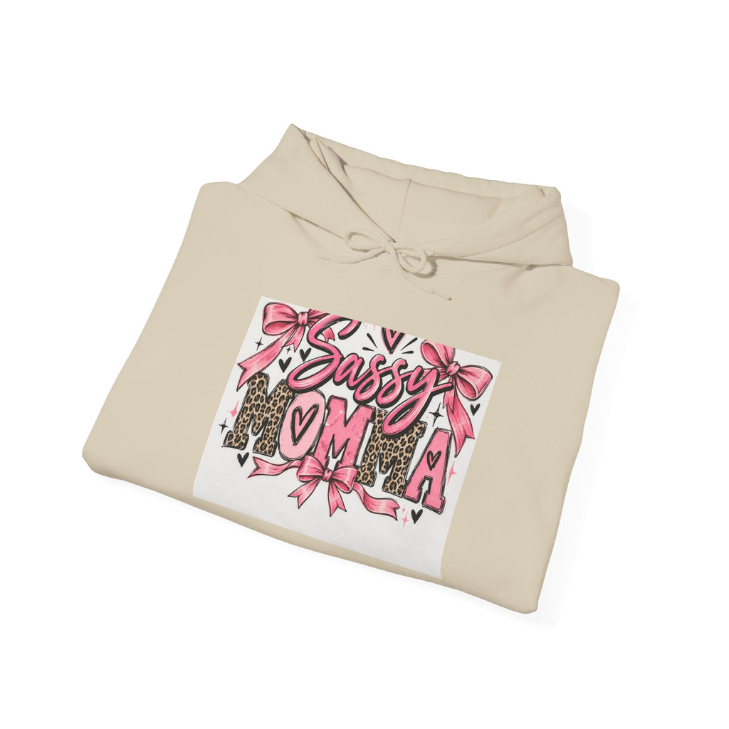 Sassy Mama Hoodie – Pink Floral Leopard "Sassy Moma" Graphic Pullover