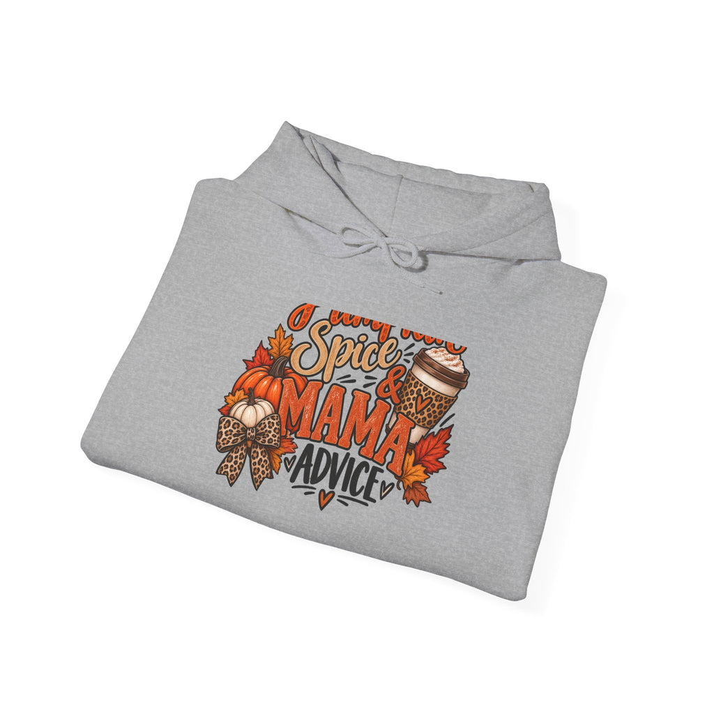 Hoodie — "Spice Mama" Autumn Pumpkin & Leaves Fall Sweatshirt