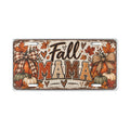 Fall Mama Vanity Plate - Autumn Pumpkins, Plaid Bows & Leaves License Plate
