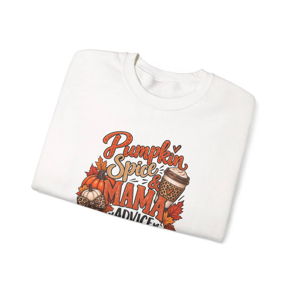 Pumpkin Spice Mama Crewneck Sweatshirt — Fall Coffee Cozy Pullover