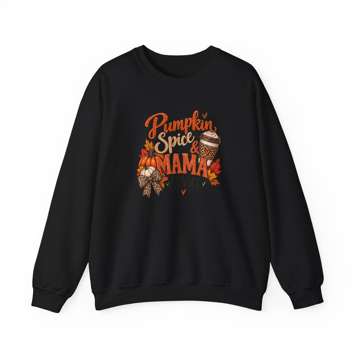 Pumpkin Spice Mama Crewneck Sweatshirt — Fall Coffee Cozy Pullover