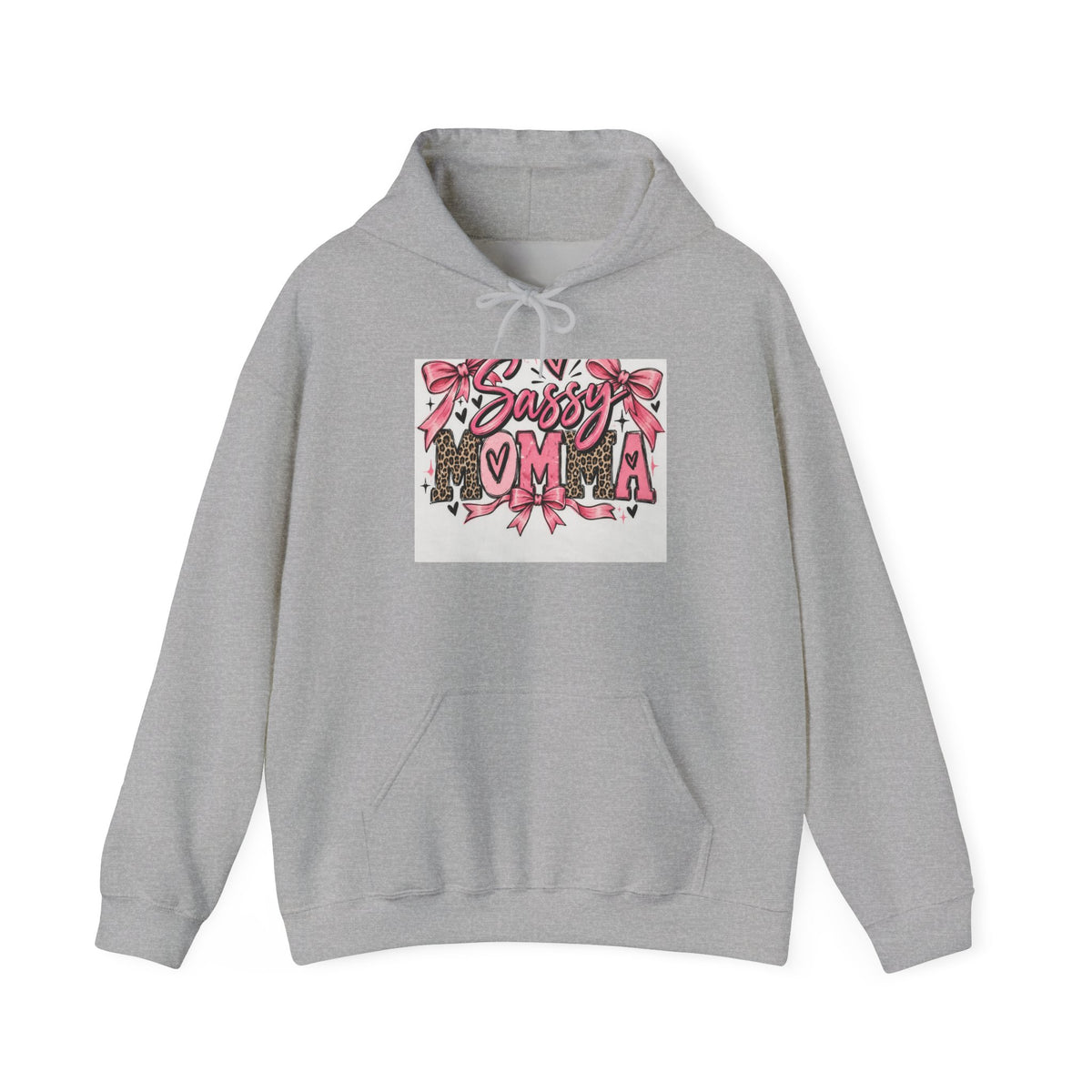 Sassy Mama Hoodie – Pink Floral Leopard "Sassy Moma" Graphic Pullover