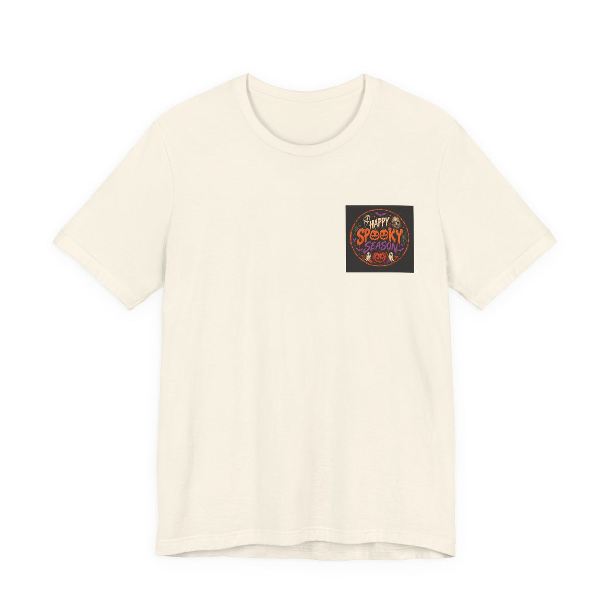 Halloween 'Happy Spooky' Pocket Tee — Cute Pumpkin & Candy Graphic