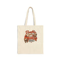 Tote — "Pumpkin Spice Mama Advice" Fall Canvas Tote Bag, Autumn Mom Gift