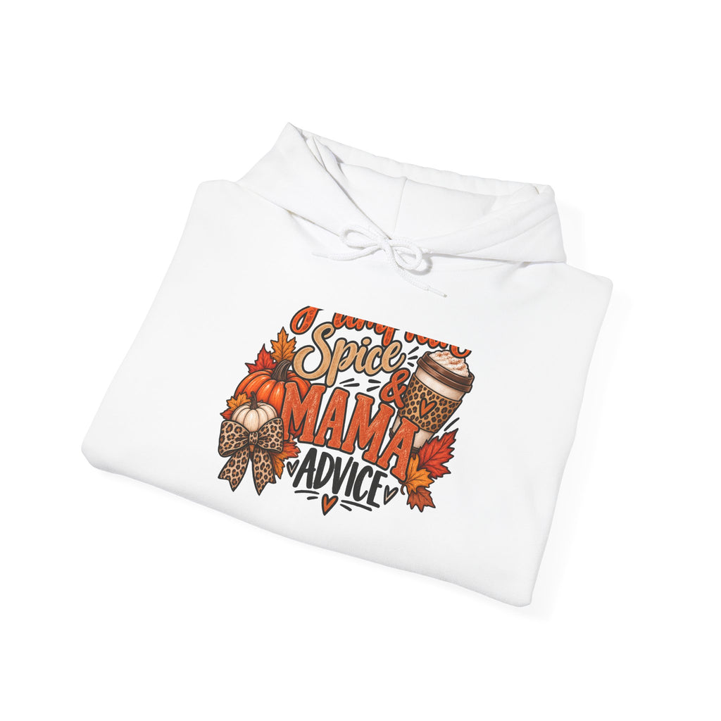 Hoodie — "Spice Mama" Autumn Pumpkin & Leaves Fall Sweatshirt