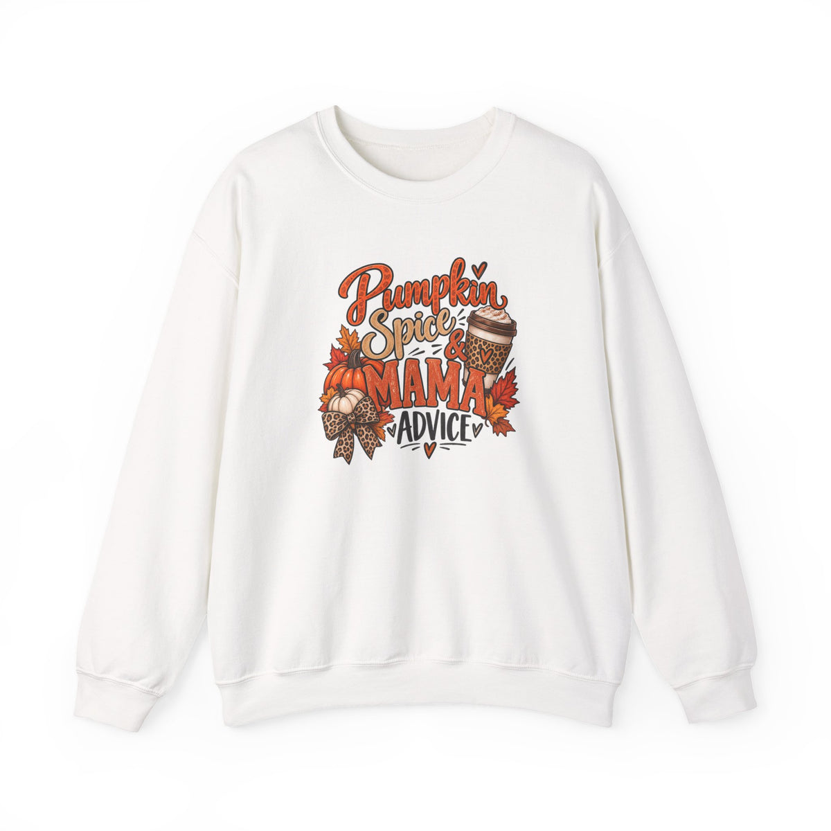 Pumpkin Spice Mama Crewneck Sweatshirt — Fall Coffee Cozy Pullover