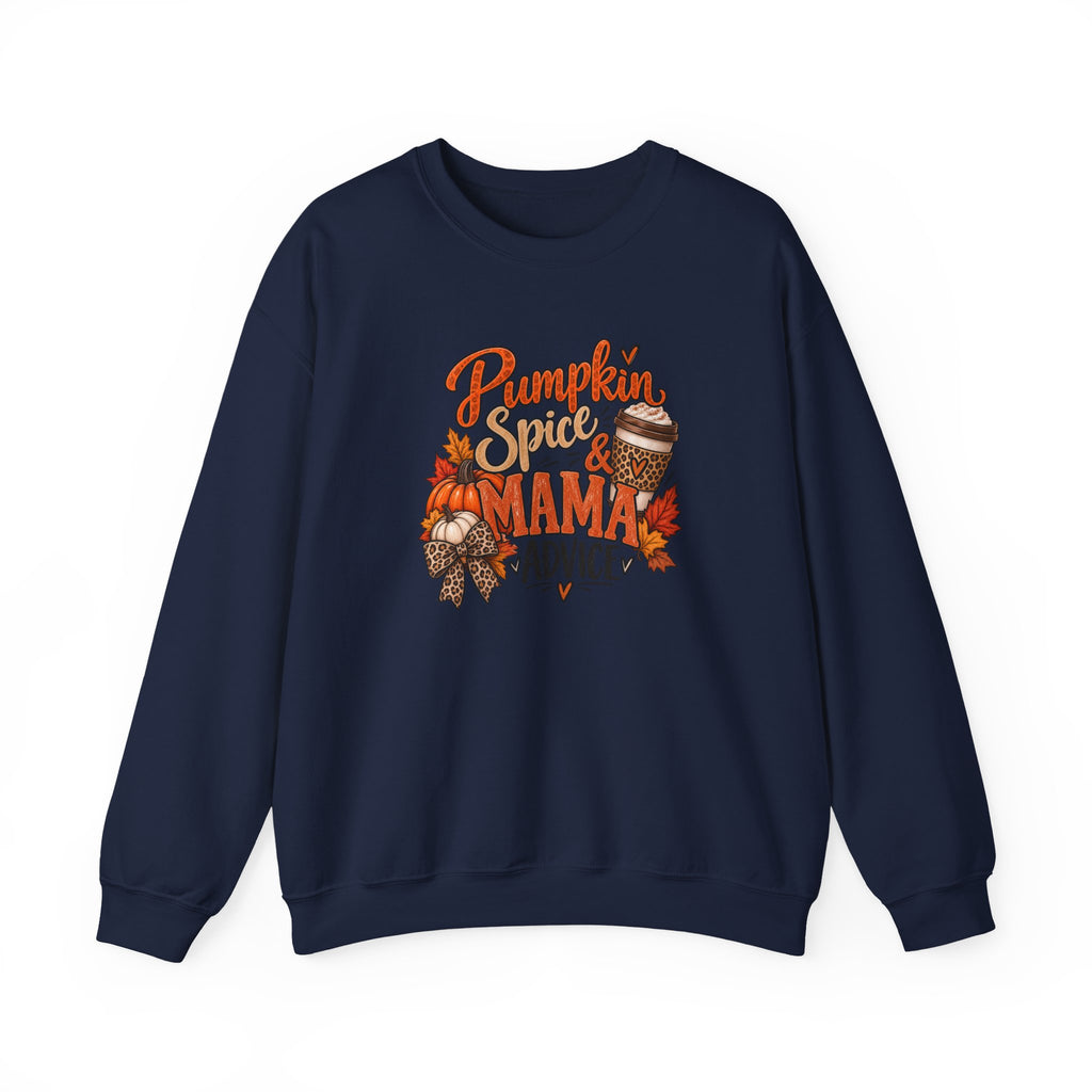 Pumpkin Spice Mama Crewneck Sweatshirt — Fall Coffee Cozy Gift
