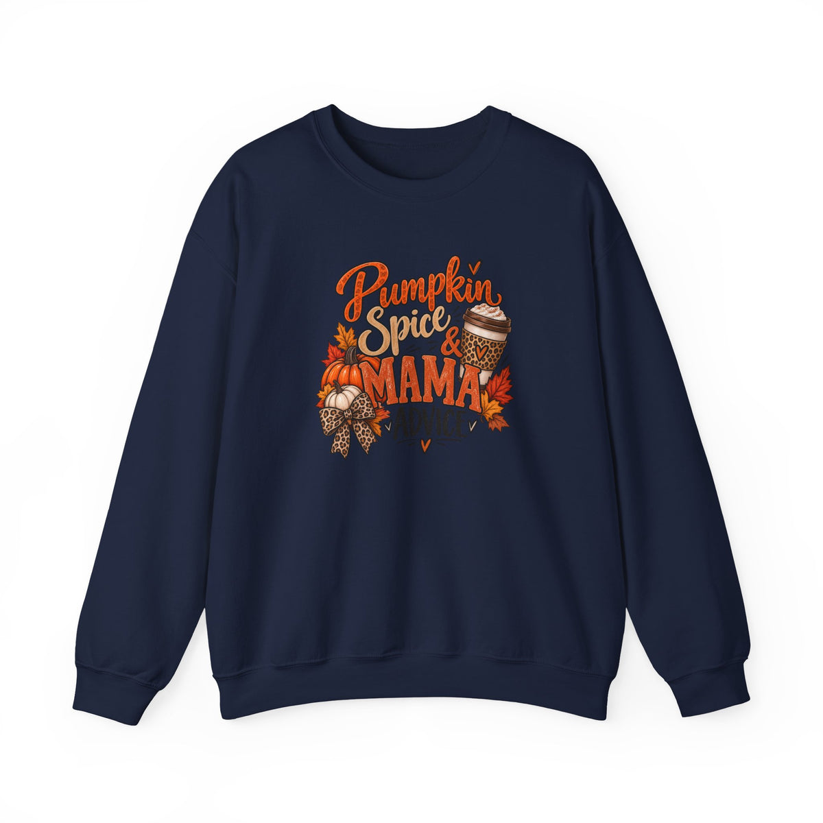 Pumpkin Spice Mama Crewneck Sweatshirt — Fall Coffee Cozy Gift