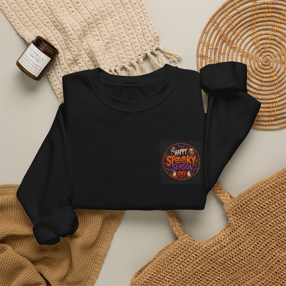 Spooky Vibes Crewneck Sweatshirt — Tiny Pocket Halloween Design