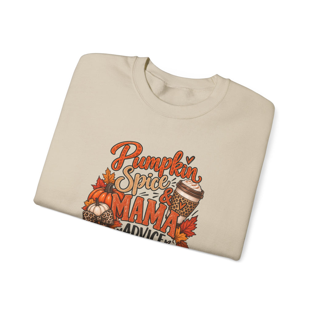 Pumpkin Spice Mama Crewneck Sweatshirt — Fall Coffee Cozy Pullover