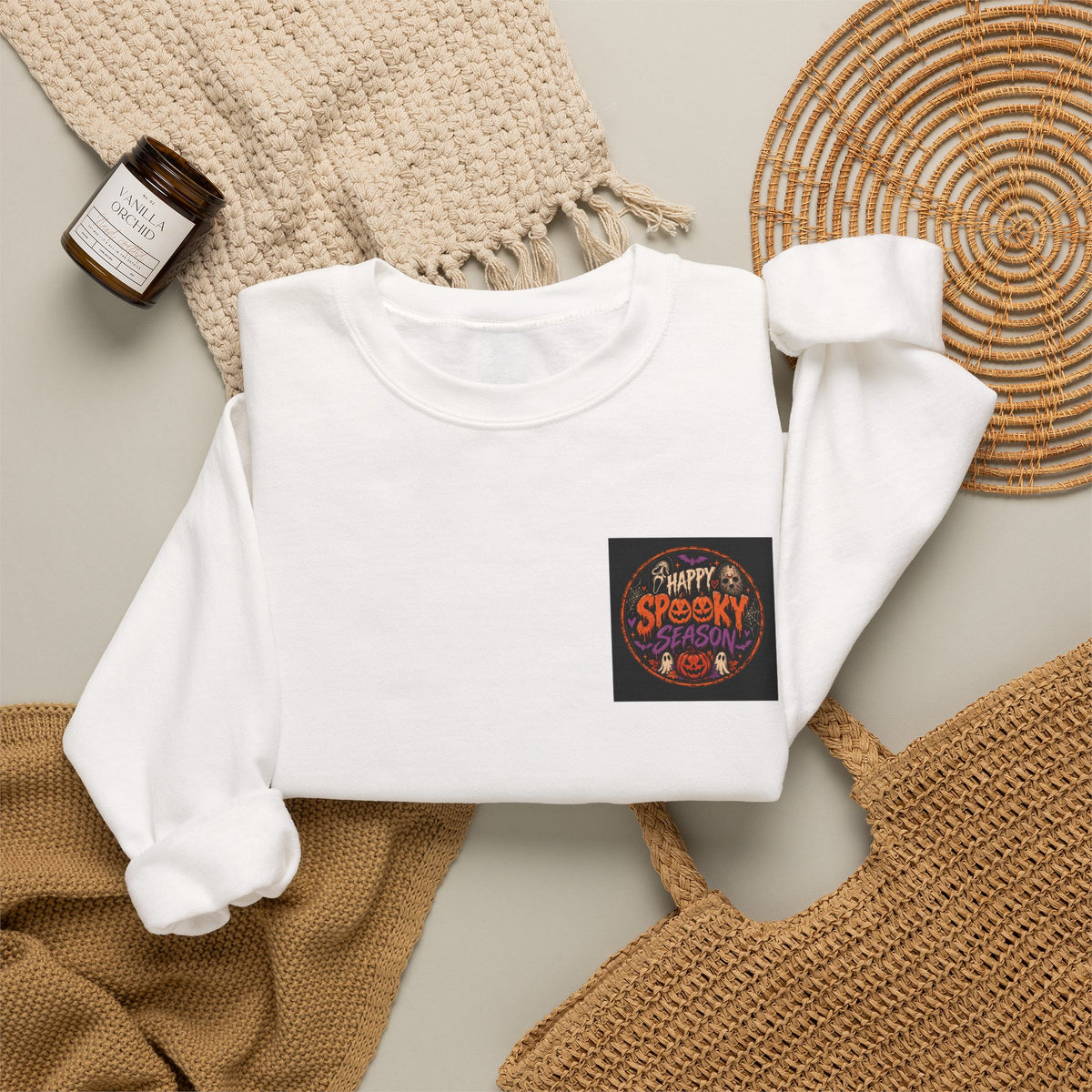 Spooky Vibes Crewneck Sweatshirt — Tiny Pocket Halloween Design