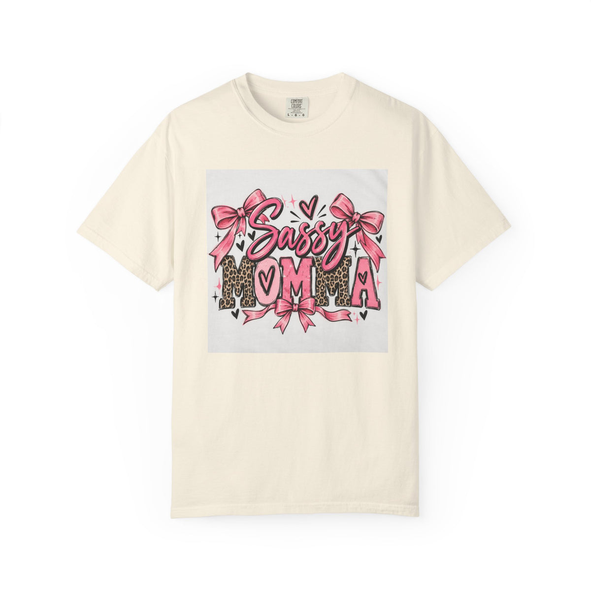 Sassy Mom Leopard & Pink Bow T-Shirt