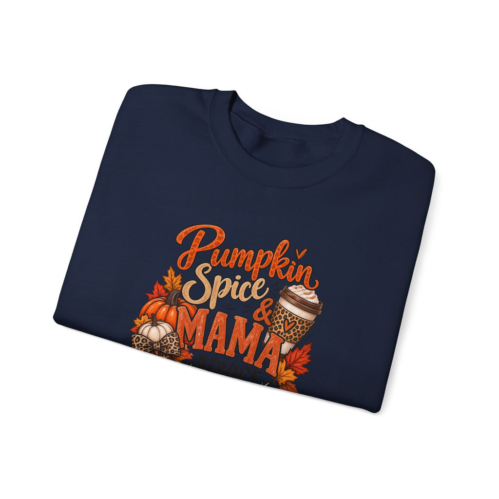 Pumpkin Spice Mama Crewneck Sweatshirt — Fall Coffee Cozy Gift