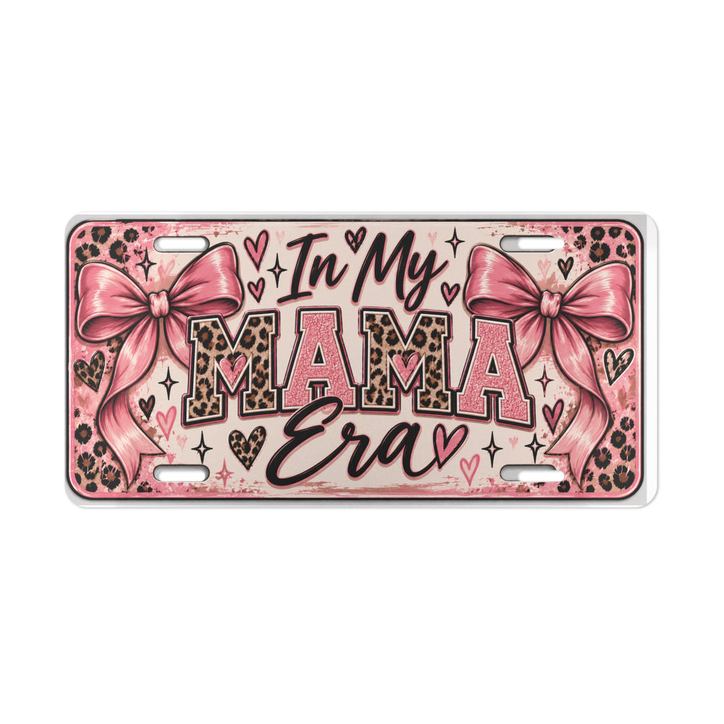 In My Mama Era Pink Leopard License Plate