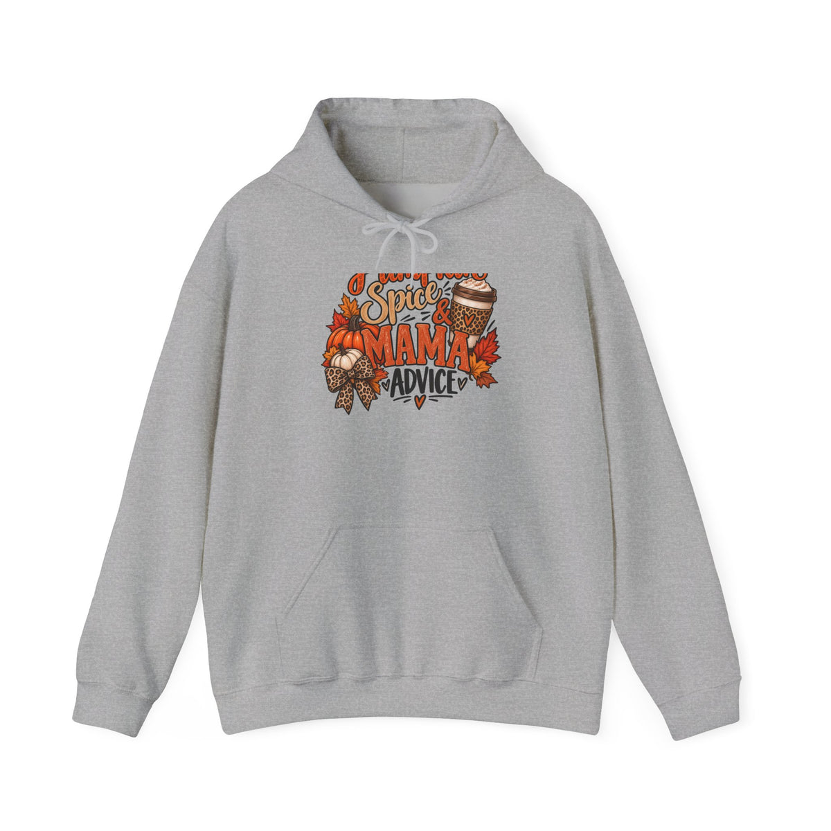 Hoodie — "Spice Mama" Autumn Pumpkin & Leaves Fall Sweatshirt