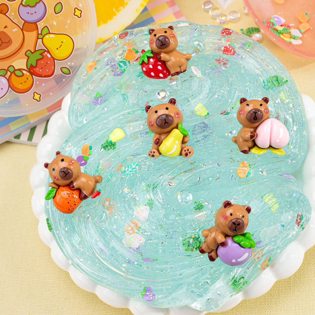 Capybara Fruit Spa Slime