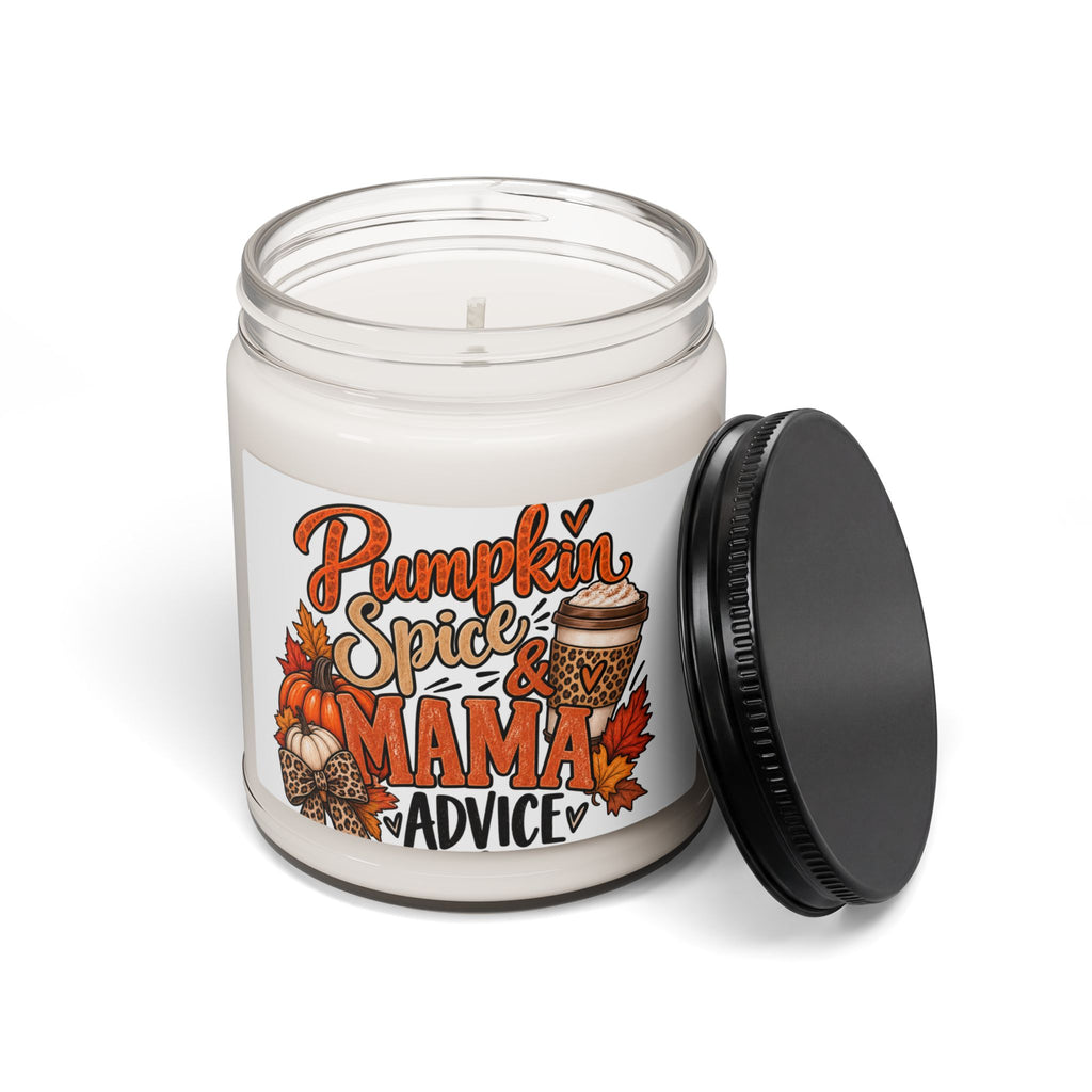 Pumpkin Spice Mama Candle — 9oz Scented Soy Candle (Pumpkin Spice & Mama Advice)