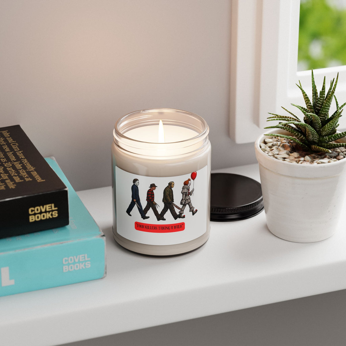 Horror Icons Soy Candle — “Your Killers Thinking of Murder” 9oz Scented Jar
