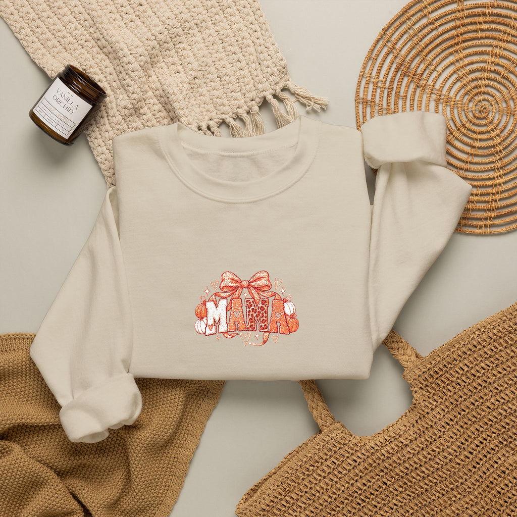 Cute Orange Kittens Crewneck Sweatshirt — Small Chest Cat Cluster Design