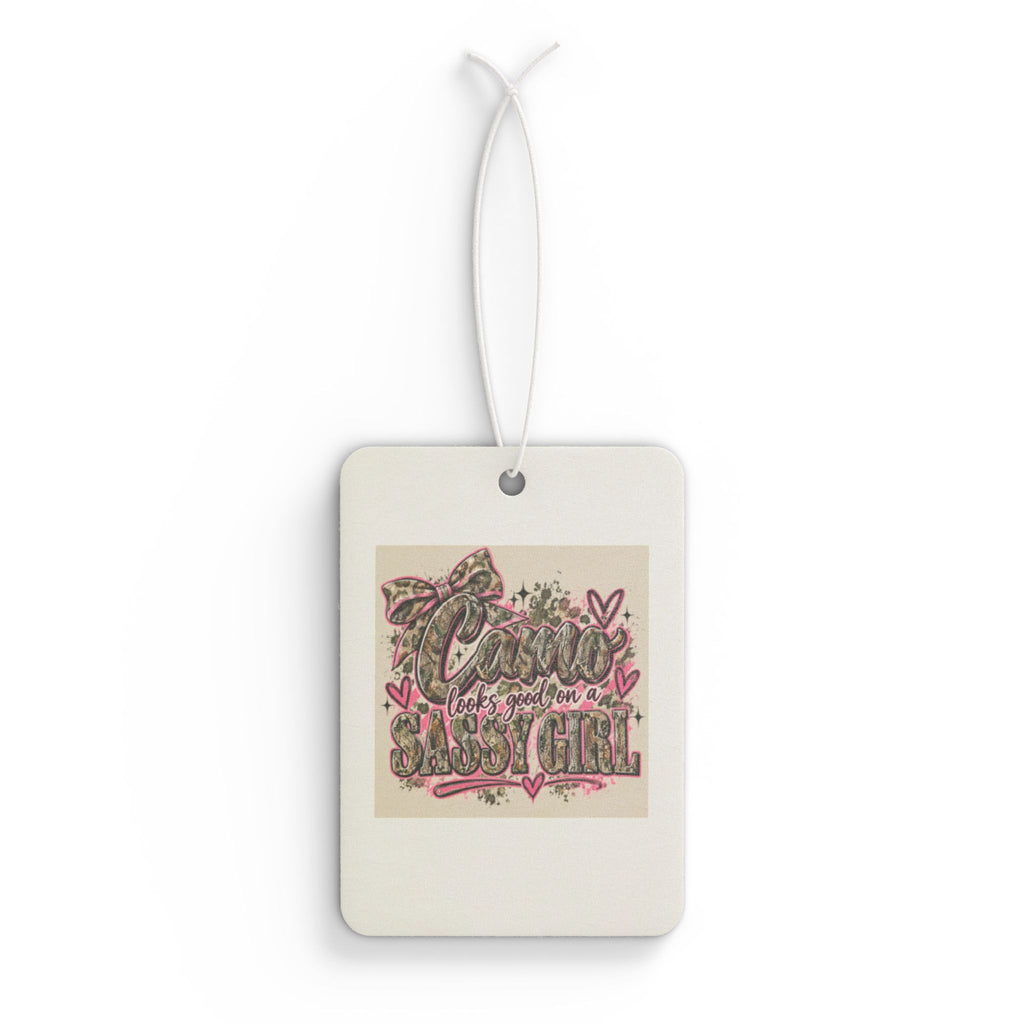 Car Air Freshener — Cute Classy Girl Pink Floral Scented Hanging Decor