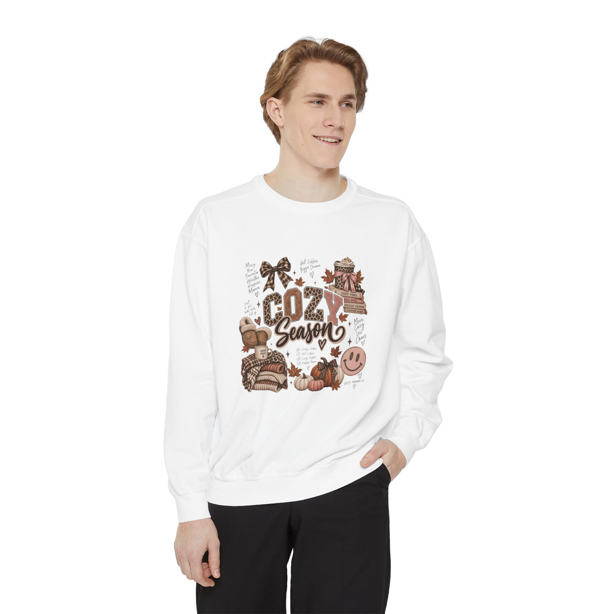 Cozy Season Sweatshirt — Autumn Comfort Graphic Sweatshirt ("Cozy Season")