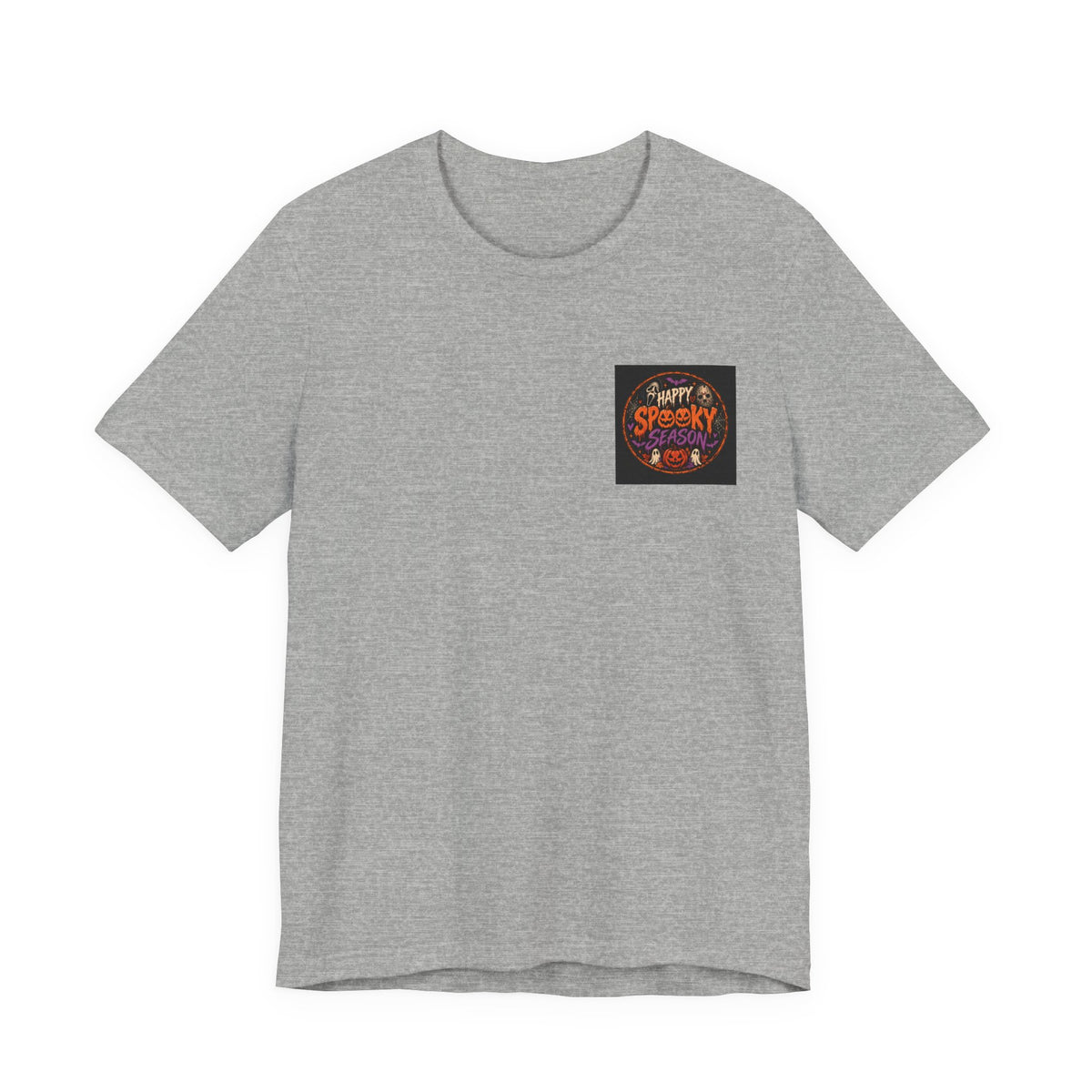 Halloween 'Happy Spooky' Pocket Tee — Cute Pumpkin & Candy Graphic