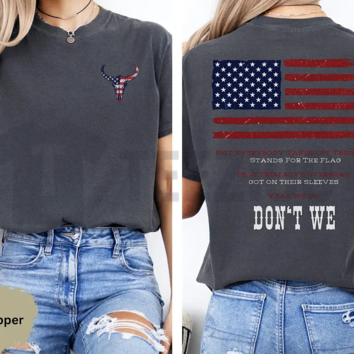 Morgan Vintage Dont We Still the Problem 2026 Tour American Flag T-Shirt