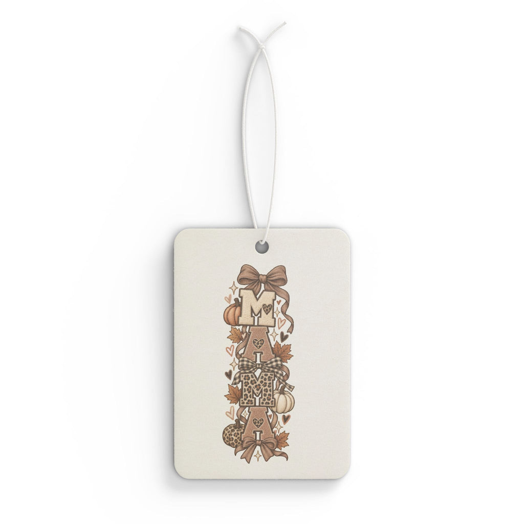 Autumn Harvest Car Air Freshener — Rustic Pumpkin & Bow Scented Ornament