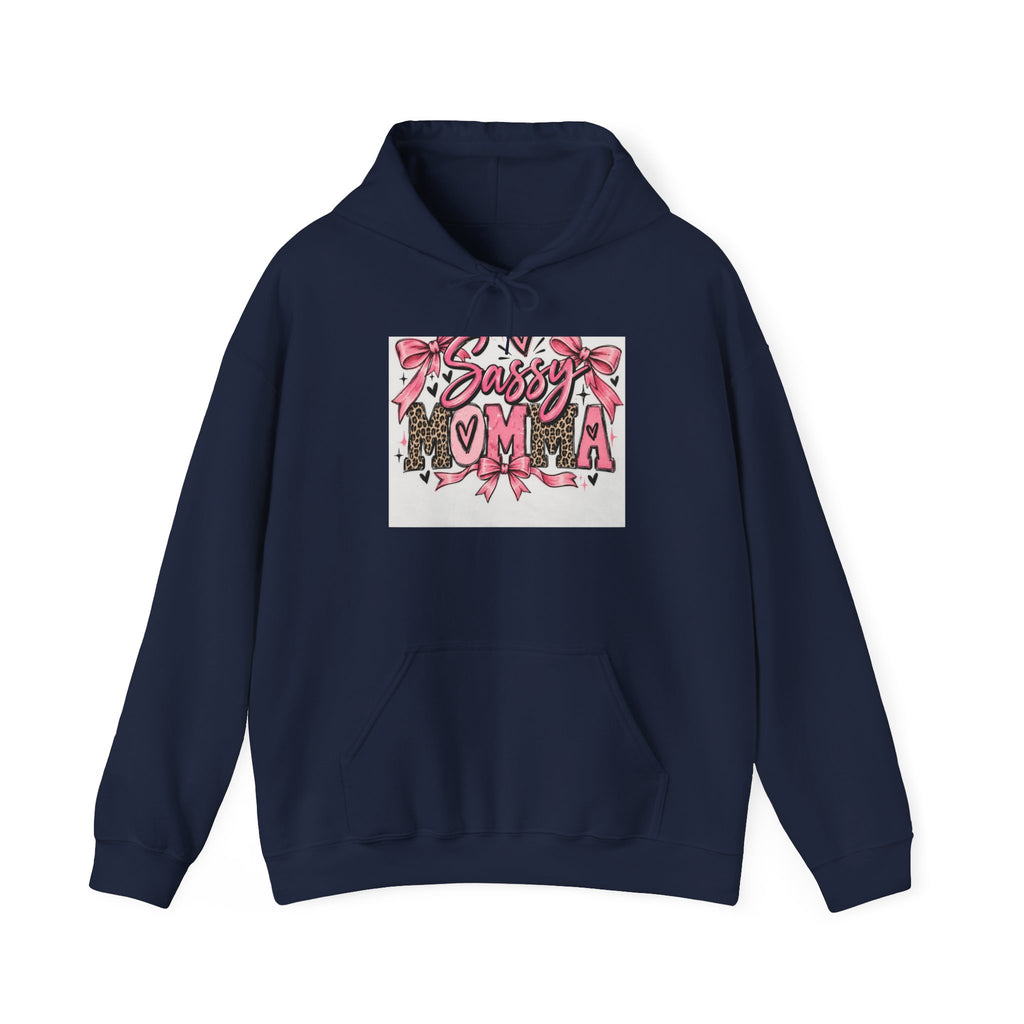 Sassy Mama Hoodie – Pink Floral Leopard "Sassy Moma" Graphic Pullover