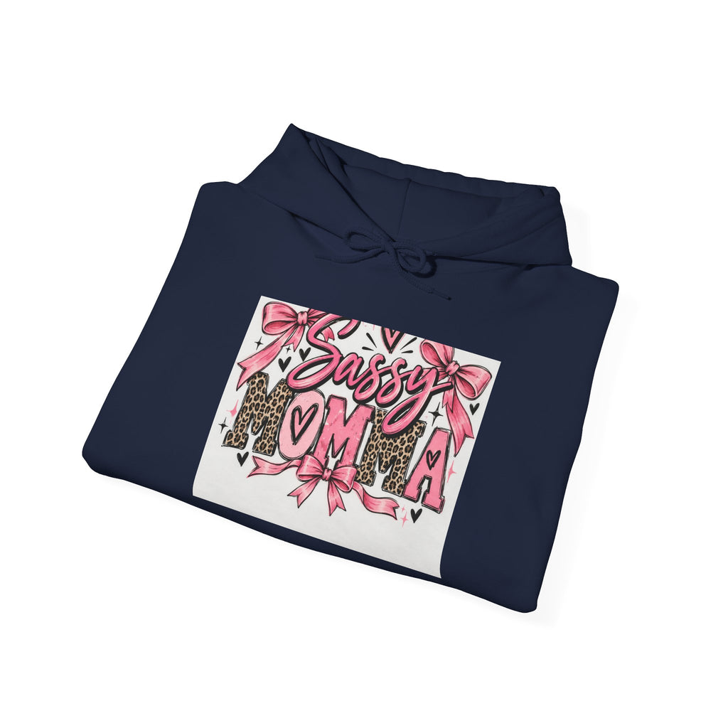 Sassy Mama Hoodie – Pink Floral Leopard "Sassy Moma" Graphic Pullover