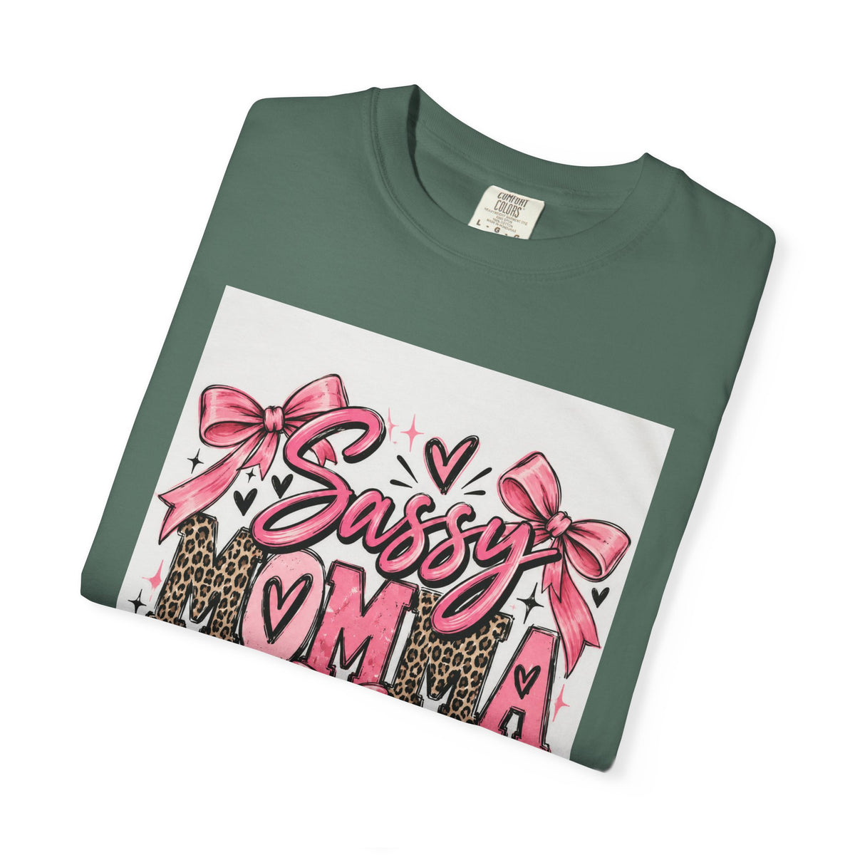 Sassy Mom Leopard & Pink Bow T-Shirt